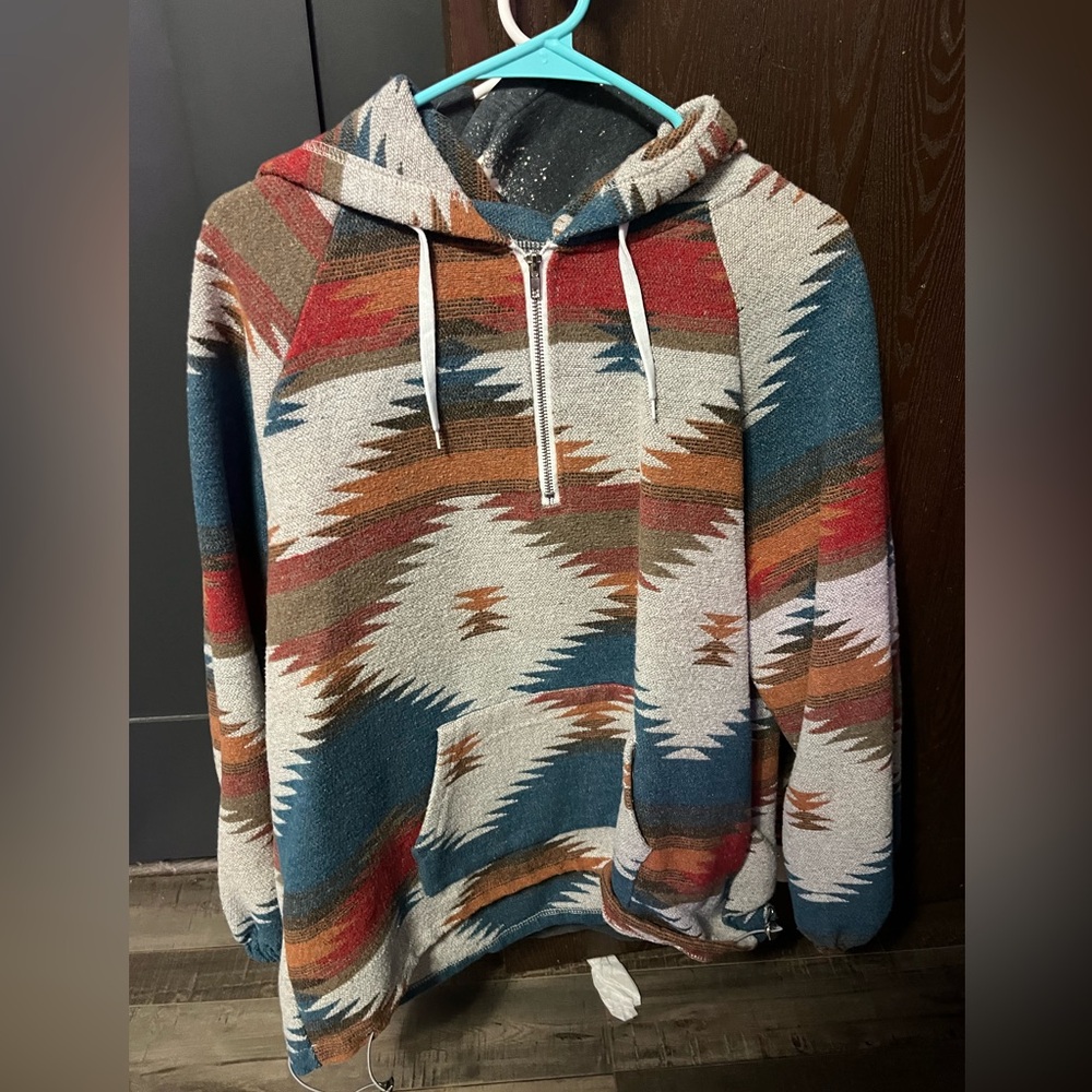 aztec quarter zip pull over